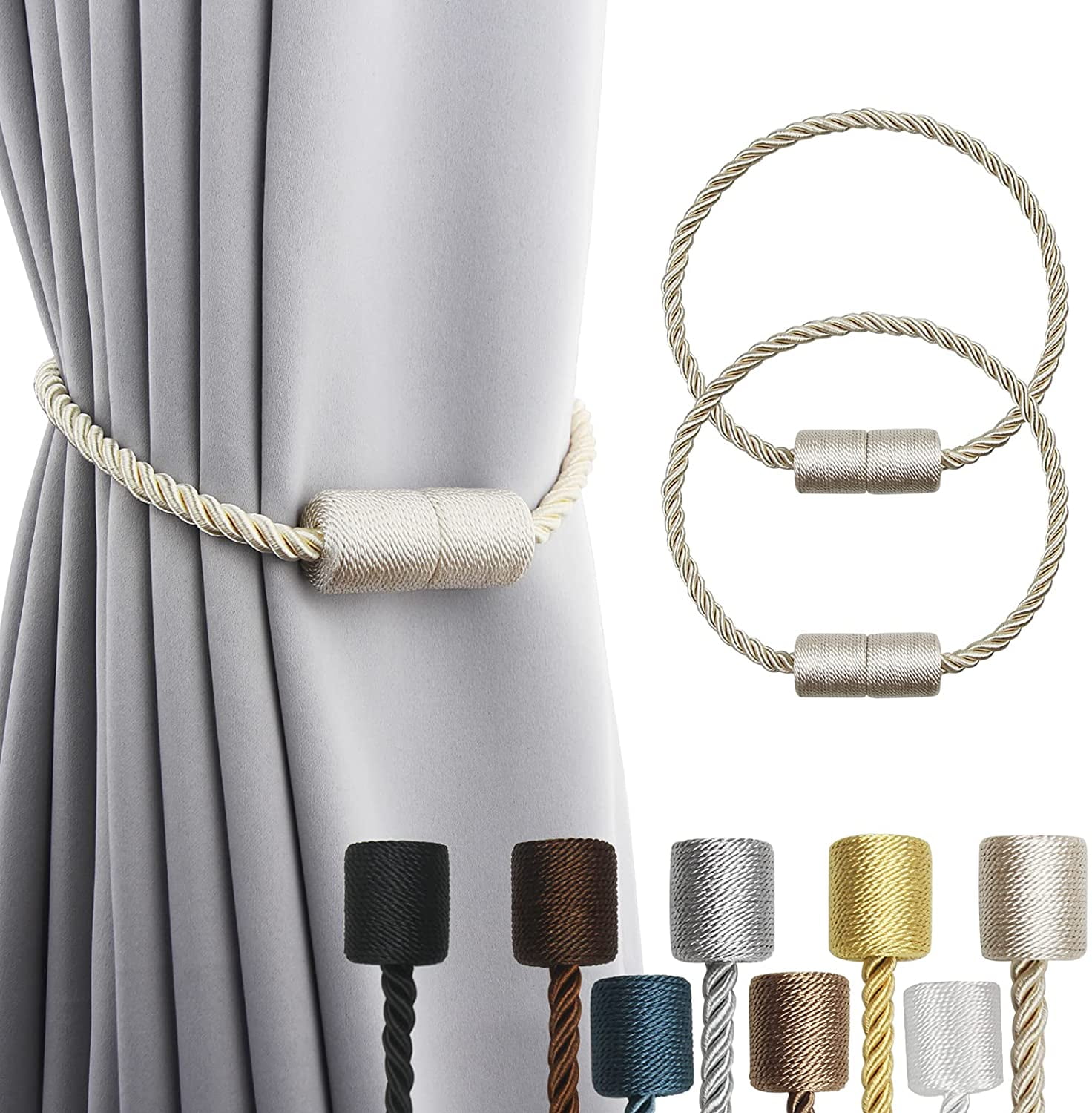 2 Pack Strong Curtain Tiebacks Outdoor Elegant Decorative Tie