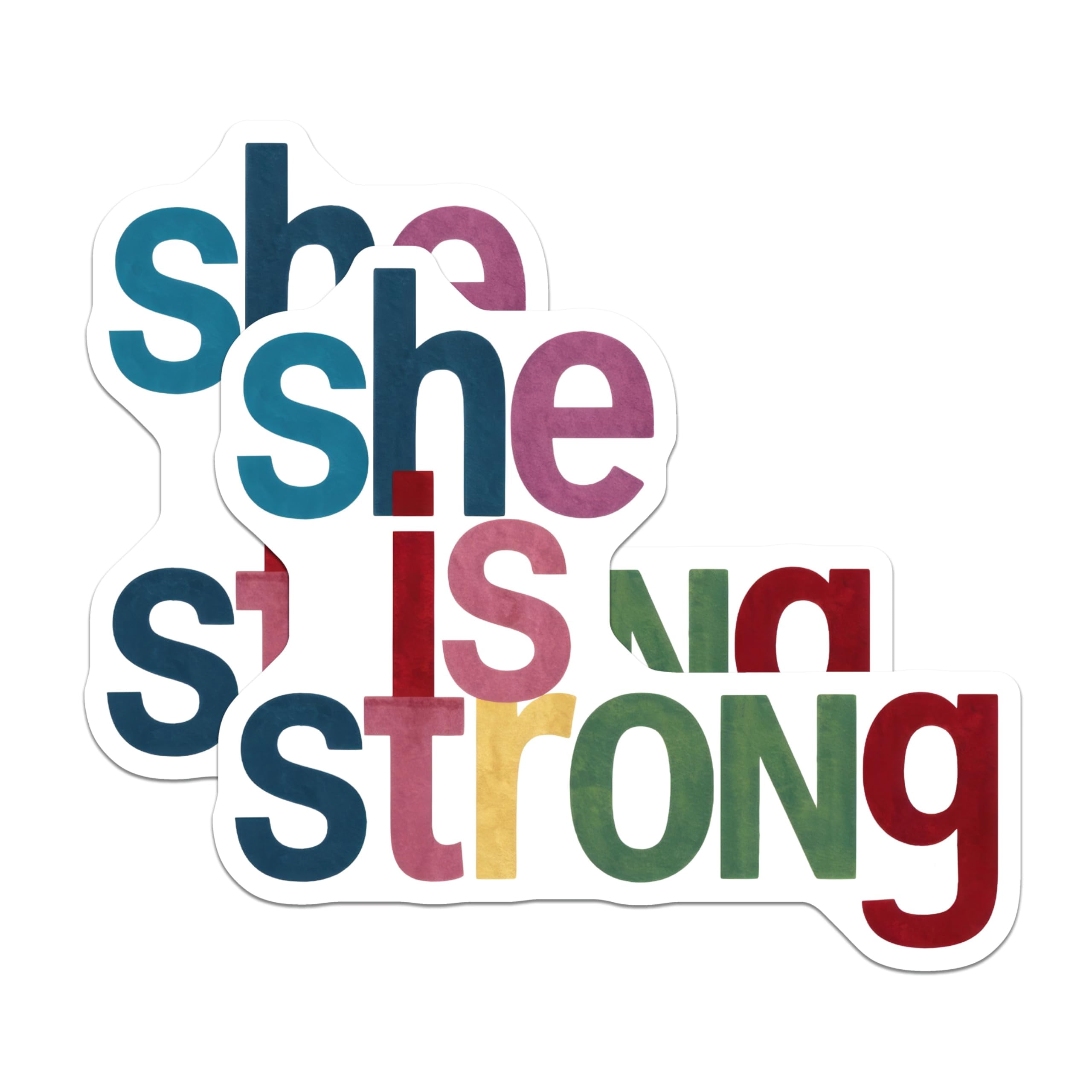 Getting Strong Stickers (2 Pack) She is Strong Stickers - Motivational Stickers - Empowerment ...
