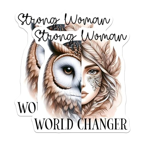 (2 Pack) Strong Woman Magnets Magnets - World Changer - Inspirational Quote - 5" On Longest Side - Made in USA - Sticks to Refrigerators & Metal Surfaces - MAG9236