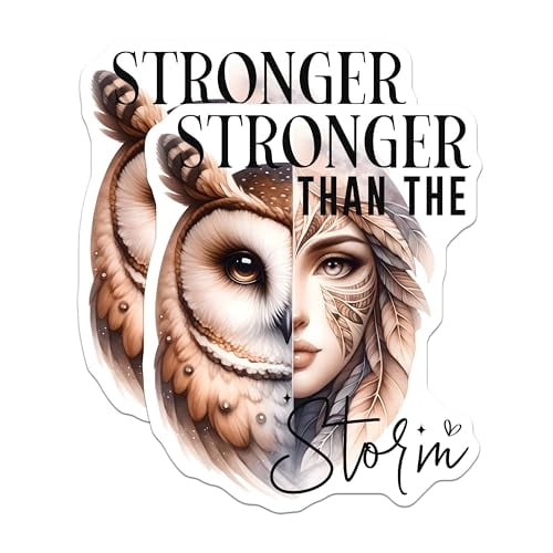 (2 Pack) Stronger Than The Storm Magnets Magnets - 5" On Longest Side - Made in USA - Sticks to Refrigerators & Metal Surfaces - MAG9244