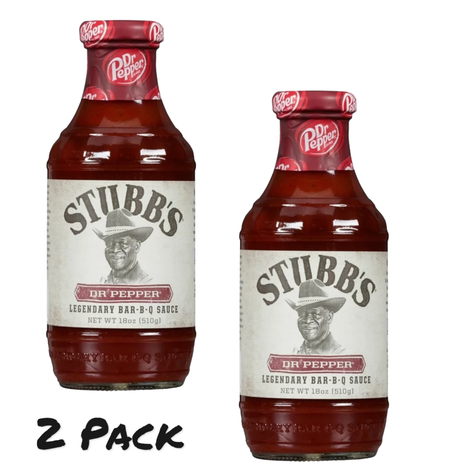 ( 2 Pack ) Stubb's Gluten Free Dr Pepper Barbecue Sauce, 18 oz Bottle