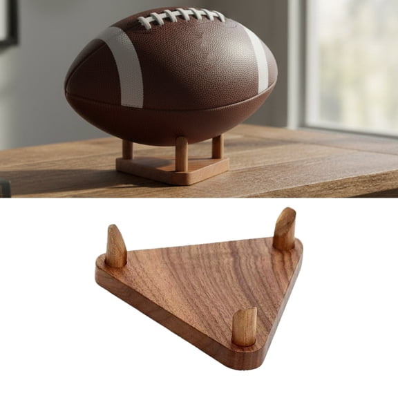 2 Pack Sturdy Wooden Ball Holder Shelf Basketball Display Rack For Sports Gears Organization And Decorative Showcases
