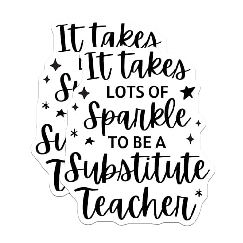 (2 Pack) Substitute Teacher Magnets - Inspirational Quote - Classroom Decor - Teacher Appreciation - Motivational Magnets - 5" On Longest Side - for Cars, Fridges, Toolboxes - Made in USA - MAG5832