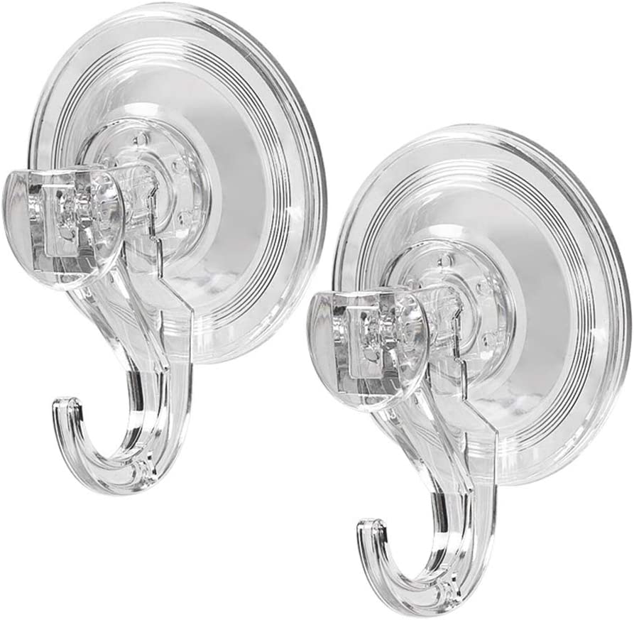 2 Pack Suction Cup Hooks, Heavy Duty Suction Hook for Towel, Utensils