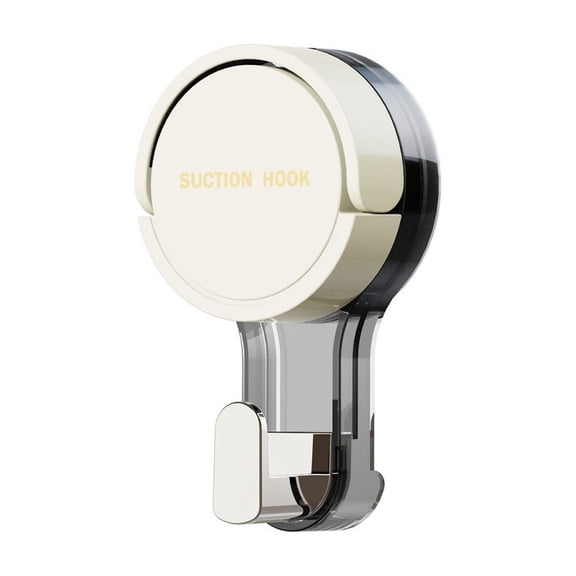 (2 Pack)Suction Cup Hooks, Heavy Duty Vacuum Wall Hooks - No Drill, No Residue, Removable & Reusable for Bathroom, Kitchen, Tile, Glass, Shower