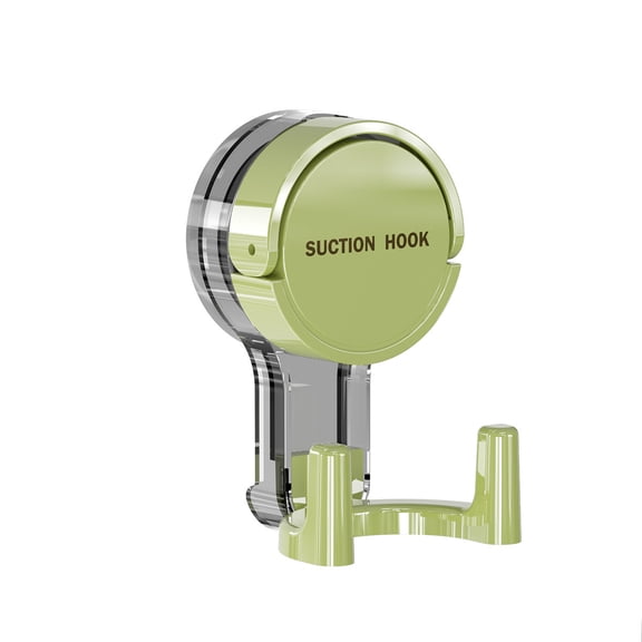 (2 Pack)Suction Cup Hooks, Heavy Duty Vacuum Wall Hooks - No Drill, No Residue, Removable & Reusable for Bathroom, Kitchen, Tile, Glass, Shower