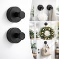 thumbnail image 1 of 2 Pack Suction Cup Hooks, No-Drill Wall Hooks for Glass, Tile & Mirror, Black Wreath Hanger for Front Door, Bathroom Shower Towel Hook, 1 of 7