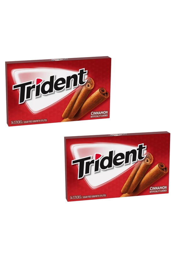 2 Pack Sugar-Free Chewing Gum | Trident Cinnamon Flavour Gum - 14 Pieces Per Pack |Buy from RADYAN