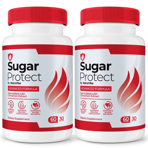 (2 Pack) Sugar Protect Original Formula with a Clean Blend to Support Healthy Circulation, Natural Energy & Balanced Levels | Just 2 Easy-to-Swallow Pills Daily (120 Capsules)