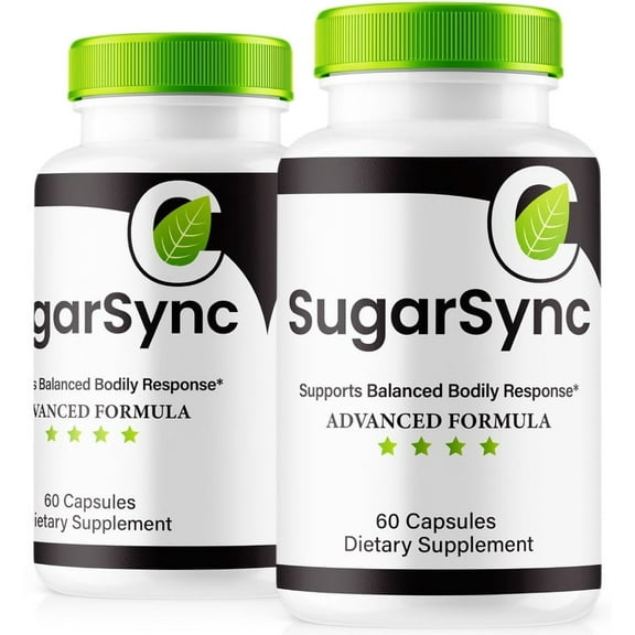 (2 Pack) SugarSync Glyco Optimizer Capsules - Official SugarSyncGlyco Blood Support Formula, Sugar Sync Blood Vessel Cleaner, Glycogen Pills, Overall Health & Wellness, Reviews (120 Capsules)