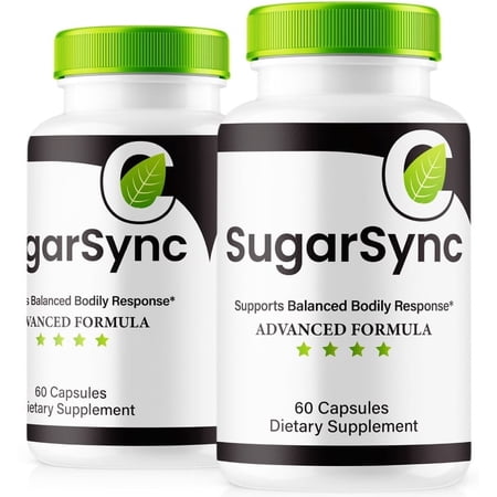 (2 Pack) SugarSync Glyco Optimizer Capsules - Official SugarSyncGlyco Blood Support Formula, Sugar Sync Blood Vessel Cleaner, Glycogen Pills, Overall Health & Wellness, Reviews (120 Capsules)