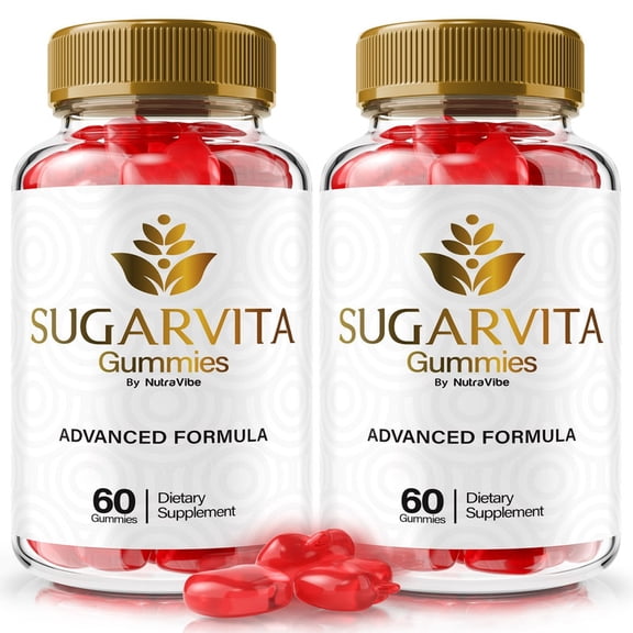 (2 Pack) SugarVita Original Formula with a Clean Blend to Support Healthy Circulation, Natural Energy & Balanced Levels | Just 2 Easy-to-Chew Gummies Daily (120 Gummies)