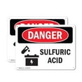 thumbnail image 1 of (2 Pack) Sulfuric Acid OSHA Danger Sign 14 Inch X 10 Inch Indoor / Outdoor Rust-Free Aluminum Metal Signs for Workplace, Workshop, and Construction Site, Made in the USA, 1 of 8