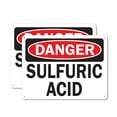 thumbnail image 1 of (2 Pack) Sulfuric Acid OSHA Danger Sign 18 Inch X 12 Inch Plastic Sign, Weather Resistant, UV Protected for Workplace, Business, and Construction Site, Made in the USA, 1 of 8