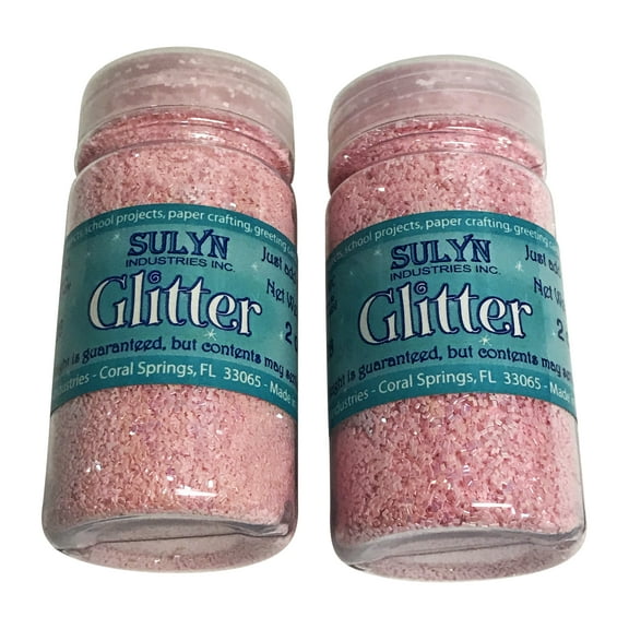 2 Pack Sulyn Pink Glitter Shaker Top 2 oz.