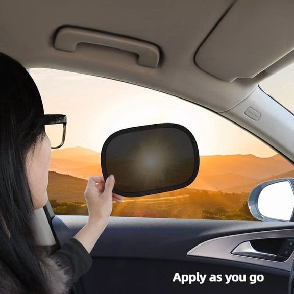 2-Pack Summer Car Side Window Sunshade - Static Cling Mini Sun Visor Film