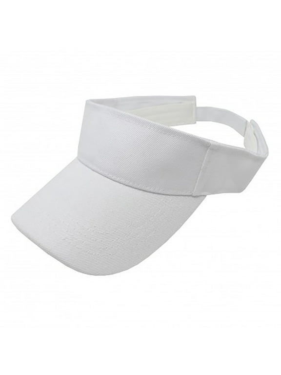 2-Pack Sun Visor Adjustable Cap Hat Athletic Wear (White)