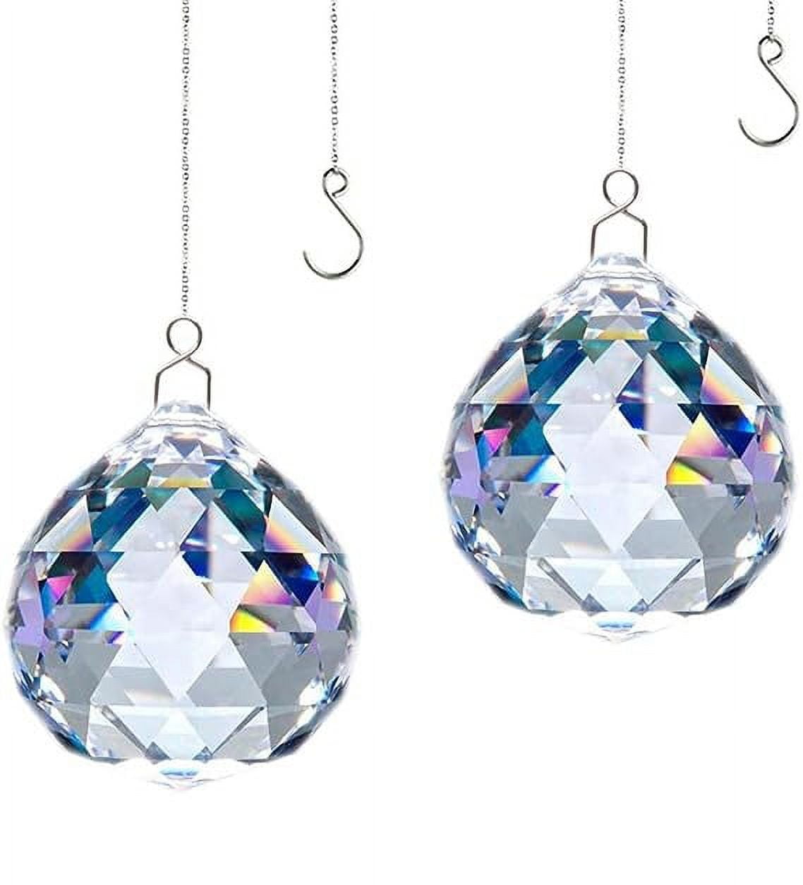Handmade 40mmAB crystal ball suncatcher chakra crystal beads, silver clasp
