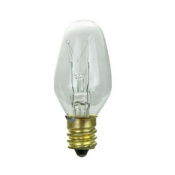 2 Pack Sunlite 4 Watt C7 Night Light, Candelabra Base, Clear