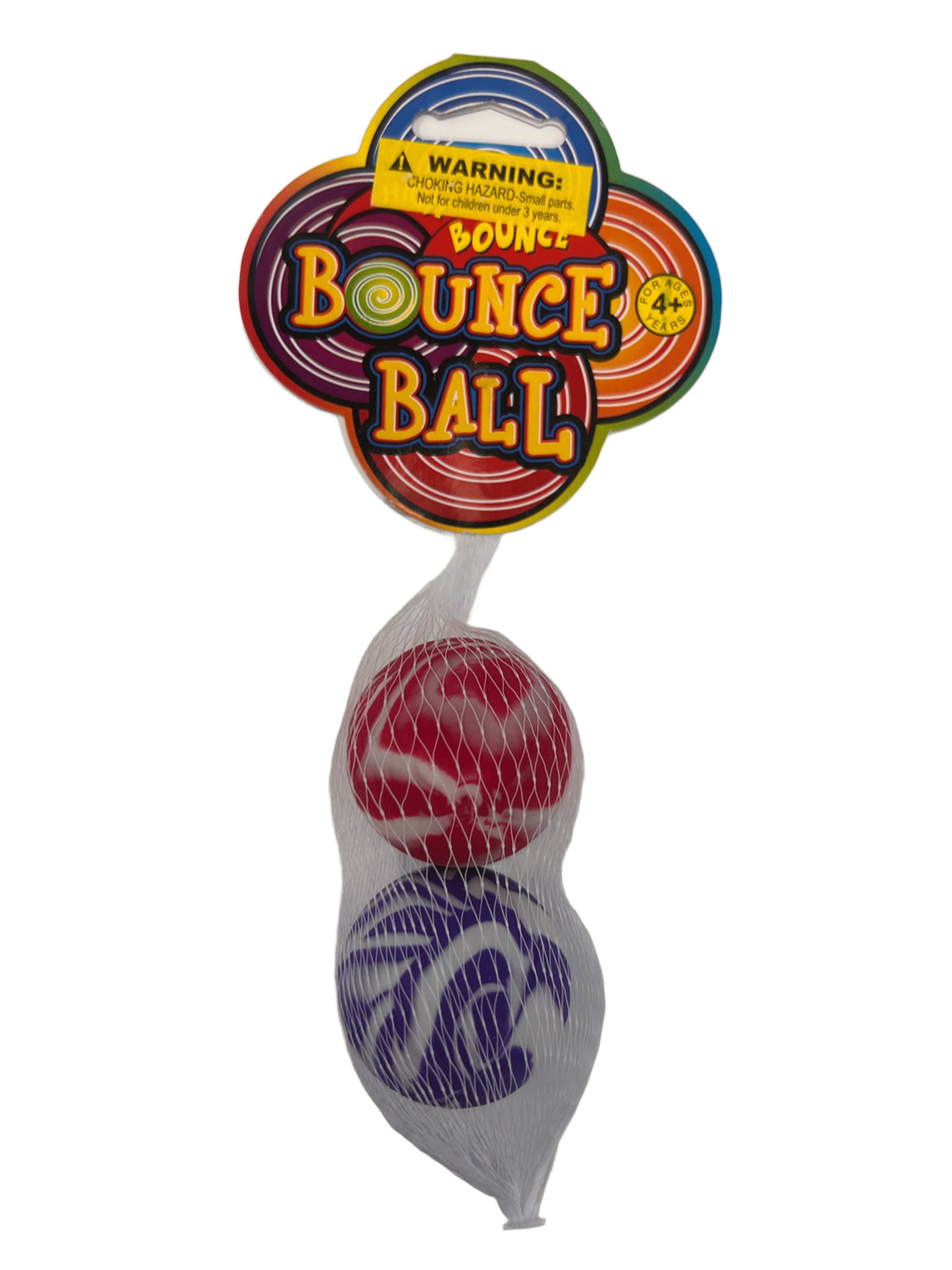 2 Pack Super Bounce Balls Set, Classic Toy for Endless Fun, Bounce, Throw and Play for Hours, Ideal Party Favor, Stocking Stuffer or Fun Gift for Kids and Adults of All Ages, Red, Purple