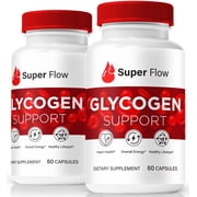 2 Pack Super Flow Glyco Optimizer Capsules - Official Blood Support Formula, SuperFlow Blood Vessel Cleaner, Glycogen Support Pills, Overall Health & Wellness, Sugar Flow Reviews 120 Capsules