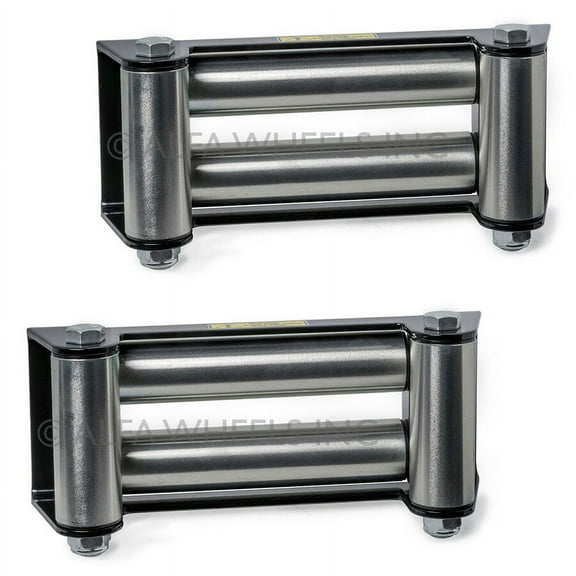 2 Pack Super Heavy Duty Winch Roller Fairlead f Steel Cable- 10" Bolt Pattern