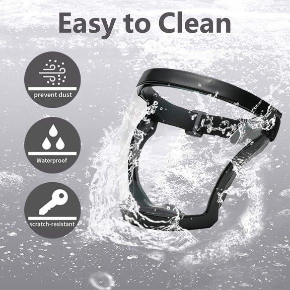 2 Pack Super Protective Anti-Fog Face Shield,Unisex Hd Transparent Full Face Shield,Reusable Eye, Nose, Mouth Protection