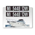 thumbnail image 1 of 2 Pack Super Reflective Custom Boat Registration Numbers and Letters Stickers, Set of 2 Custom Boat Stickers Numbers Lettering (4"x20"), Waterproof Vinyl Decal Boat Decal Stickers (Brown), 1 of 7