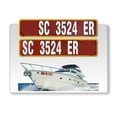 thumbnail image 1 of 2 Pack Super Reflective Custom Boat Registration Numbers and Letters Stickers, Set of 2 Custom Boat Stickers Numbers Lettering (4"x20"), Waterproof Vinyl Decal Boat Decal Stickers (Marine Blur), 1 of 7