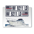 thumbnail image 1 of 2 Pack Super Reflective Custom Boat Registration Numbers and Letters Stickers, Set of 2 Custom Boat Stickers Numbers Lettering (4"x20"), Waterproof Vinyl Decal Boat Decal Stickers (Red Line), 1 of 7