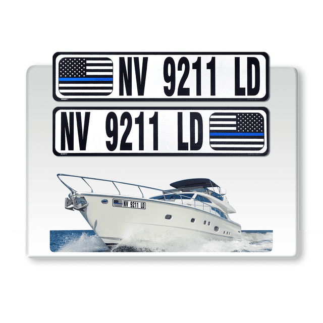 Custom Boating Numbers 2 Pack Super Reflective Custom Boat Registration Numbers and Letters ...