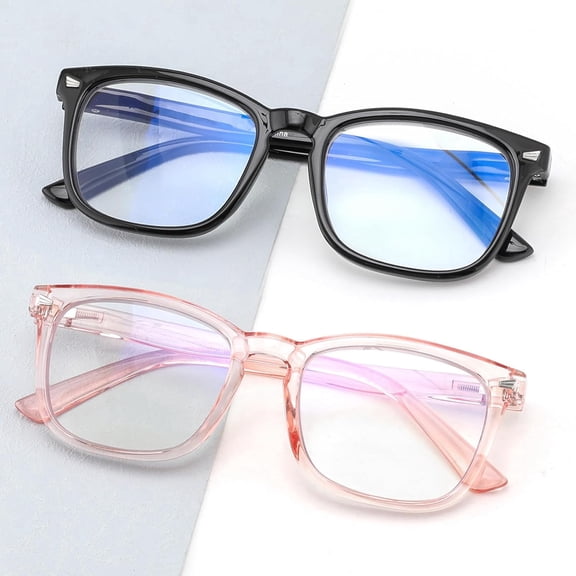 2 Pack Superb Durable Lightweight Progressive Multifocus Reading Glasses Women Men, TR90 Frame Spring Hinge Anti-Blue Light Multifocal Readers Retro No-Line Multifocal Comfort Eyeglasses