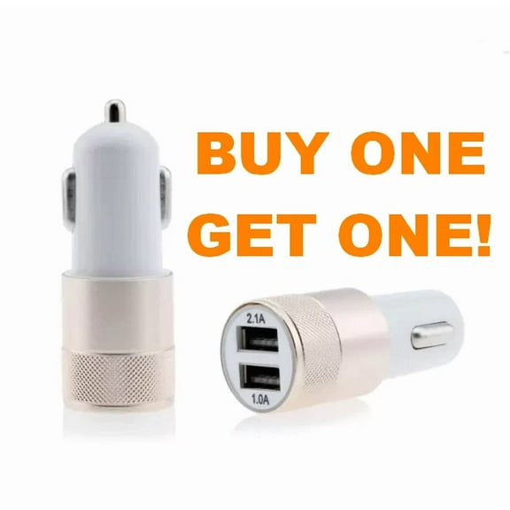 2 Pack: Superior Speed Dual 2 Port Usa Power Adapter Car Charger For Cell Phone