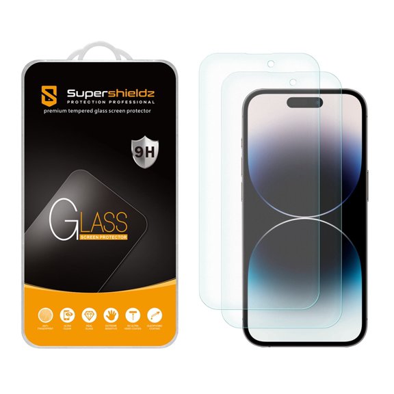 (2 Pack) Supershieldz Anti Glare and Anti Fingerprint (Matte) Screen Protector Designed for iPhone 14 Pro (6.1 inch) [Tempered Glass] Anti Scratch, Bubble Free