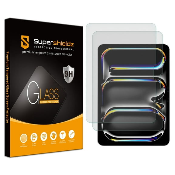 (2 Pack) Supershieldz Anti Glare (Matte) Tempered Glass Screen Protector Designed for iPad Pro 11 inch (M5, M4, 2025/2024) Anti Fingerprint, Anti Scratch, Bubble Free