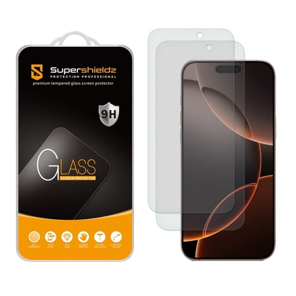 Supershieldz Designed for iPhone 17 Pro Max / iPhone 16 Pro Max (6.9 inch) Anti Glare (Matte) Tempered Glass Screen Protector, Anti Scratch, Bubble Free (2 Pack)