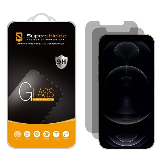 [2-Pack] Supershieldz for Apple iPhone 12 Pro Max (6.7 inch) Privacy Anti-Spy Tempered Glass Screen Protector, Anti-Scratch, Anti-Fingerprint, Bubble Free