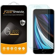 (2 Pack) Supershieldz Designed for iPhone SE (2020, 2nd Generation)/ iPhone 8 / iPhone 7 Tempered Glass Screen Protector, Anti-Scratch, Anti-Fingerprint, Bubble Free