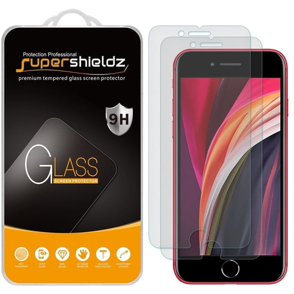 Supershieldz Designed for Apple iPhone SE (2020, 2nd Generation) / iPhone 8 / iPhone 7 / iPhone 6S / iPhone 6 Anti Glare (Matte) Tempered Glass Screen Protector, Anti Scratch, Bubble Free (2 Pack)
