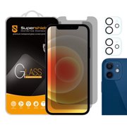 Supershieldz (Privacy) Anti Spy Tempered Glass Screen Protector Designed for Apple iPhone 12 (6.1 inch) + Camera Lens, Anti Scratch, Bubble Free (2 Pack)