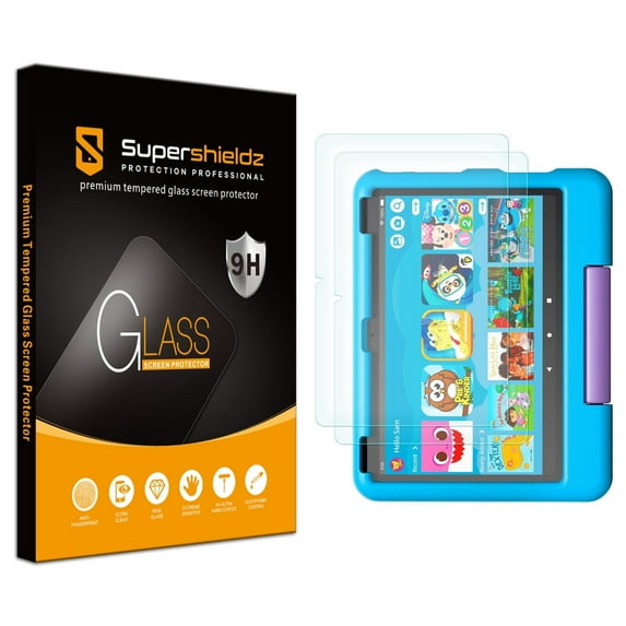 (2 Pack) Supershieldz Designed for Fire HD 10/ Fire HD 10 Kids / Fire HD 10 Kids Pro Tablet 10.1 inch (13th Generation, 2023 Release) Screen Protector, (Tempered Glass) Anti Scratch, Bubble Free