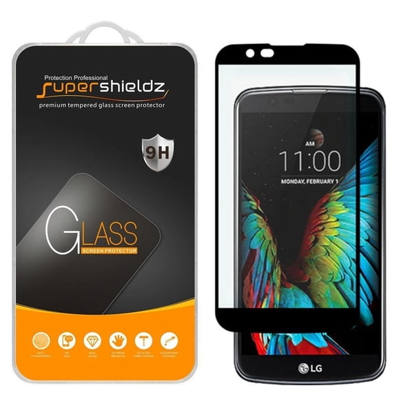 Supershieldz Designed for LG Premier LTE Tempered Glass Screen Protector, Anti Scratch, Bubble Free (Black) (2 Pack)