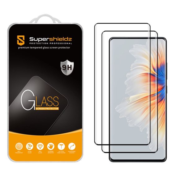 (2-Pack) Supershieldz Designed for Xiaomi Mi Mix 4 [Full Screen Coverage] [3D Curved Glass] Tempered Glass Screen Protector, Anti-Scratch, Bubble Free (Black Frame)