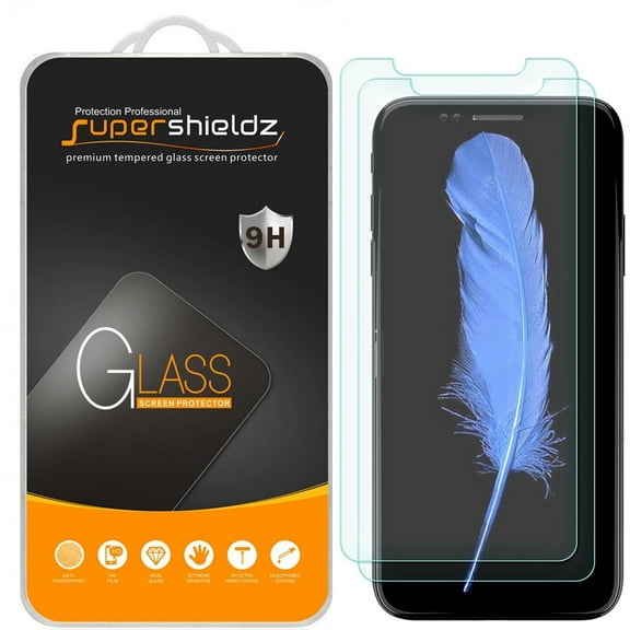 [2-Pack] Supershieldz Designed for Apple iPhone XS Tempered Glass Screen Protector, Anti-Scratch, Anti-Fingerprint, Bubble Free