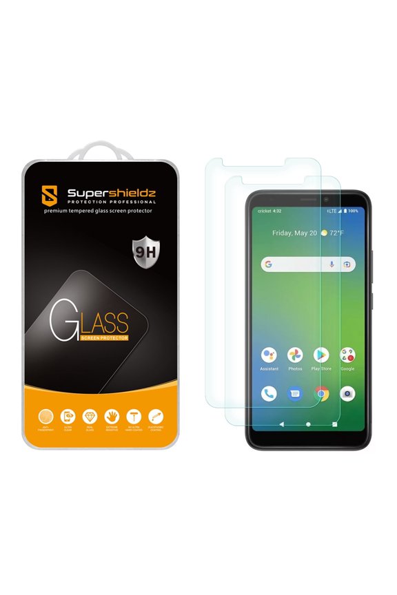 (2 Pack) Supershieldz Designed for Cricket (Vision Plus) Tempered Glass Screen Protector, Anti Scratch, Bubble Free