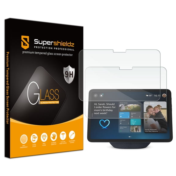 (2 Pack) Supershieldz Designed for Echo Show 8 (2025) Tempered Glass Screen Protector, Anti Scratch, Bubble Free