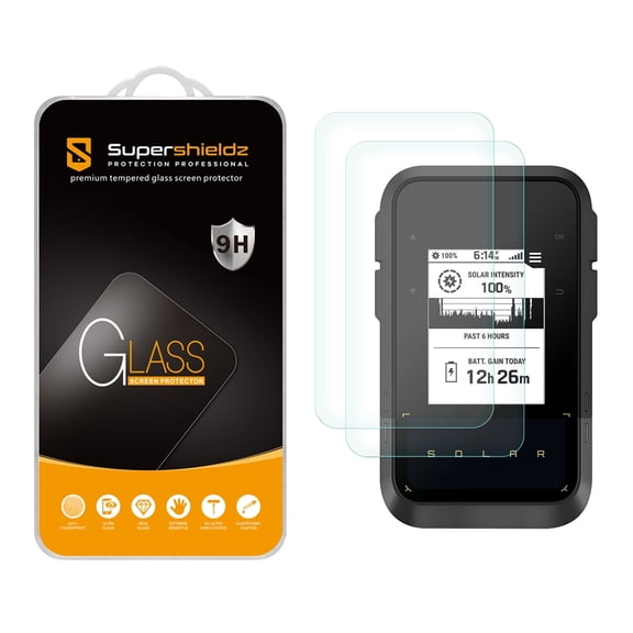 (2 Pack) Supershieldz Designed for Garmin eTrex Solar Tempered Glass Screen Protector, Anti Scratch, Bubble Free
