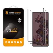 (2 Pack) Supershieldz Designed for Google (Pixel 7 Pro) Tempered Glass Screen Protector, 3D Curved Glass, Anti Scratch, Bubble Free (Black)