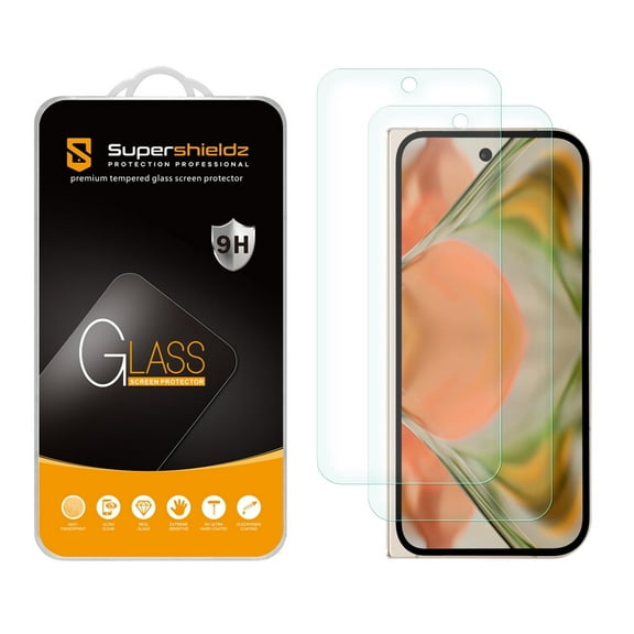(2 Pack) Supershieldz Designed for Google Pixel 9 Pro Fold (Front Screen Only) Tempered Glass Screen Protector, Anti Scratch, Bubble Free