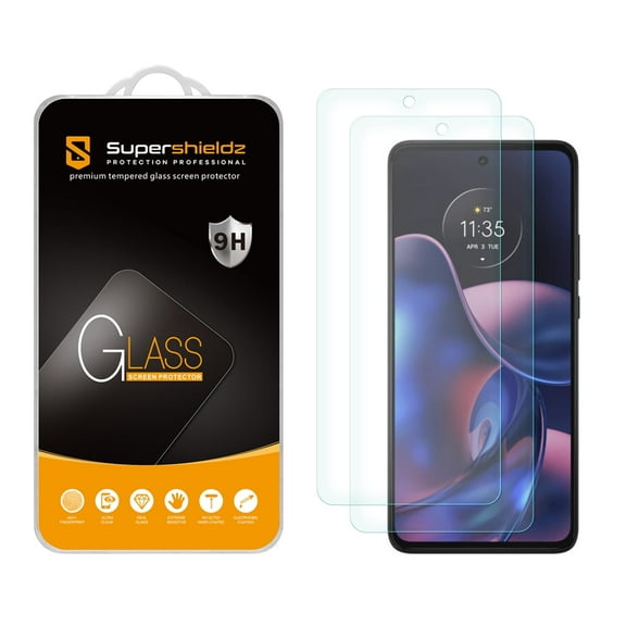 (2 Pack) Supershieldz Designed for Motorola Edge 2022 Tempered Glass Screen Protector, Anti Scratch, Bubble Free